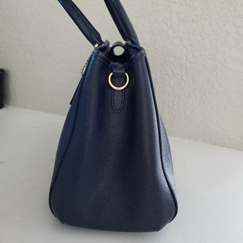 Like New Coach Margot Black Leather Shoulder Bag Purse - Picture 9 of 16